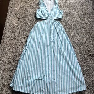 Vineyard Vines Blue and White Striped Maxi Dress